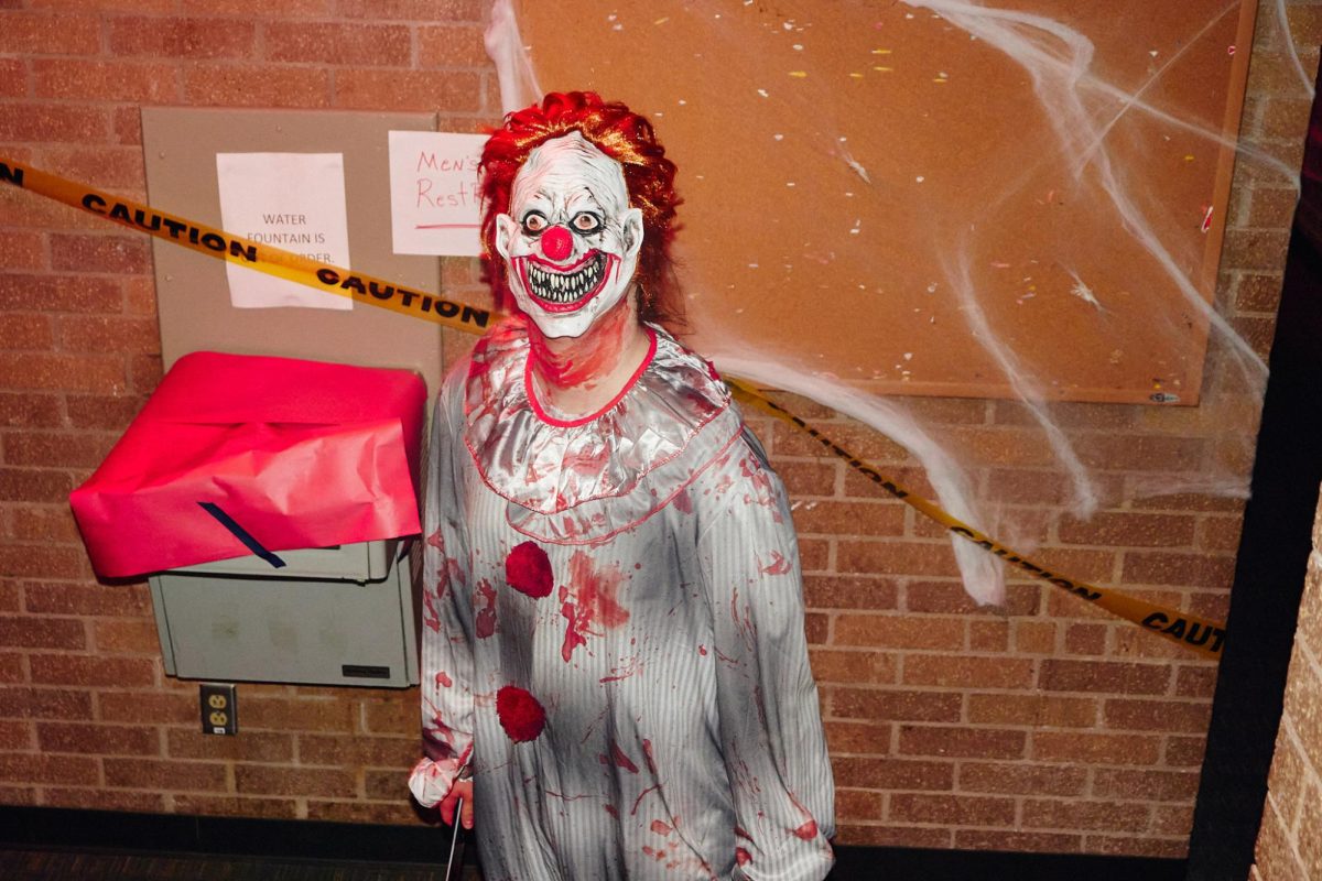 Office of Student Involvement and Student Volunteers work together to make the second annual haunted house a success amongst students. Efforts for the haunted house included scary makeup, over-the-top acting, and horrifying decorations to set the mood.
