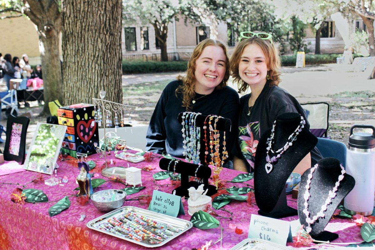 One booth features jewelry from Cosmic Chaos Jewelry, a small, local business that produces dazzling and whimsical earrings, necklaces, bracelets and hair clips.