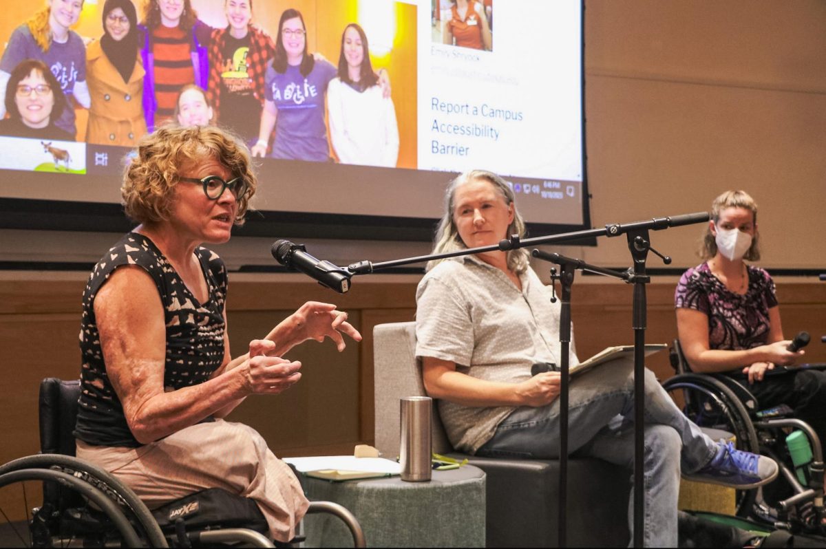 Professor Alex Barron, Ph.D, introduces speakers Alison Kafer and Emily Shryock. They both discuss various topics and share personal experiences regarding disability justice, activism and education.
