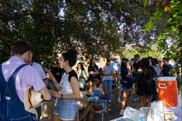 Attendees from across campus participate in the harvest celebration. The diverse turnout included students, faculty and Cherokee Township members. (Dalia Zamora / Hilltop Views)