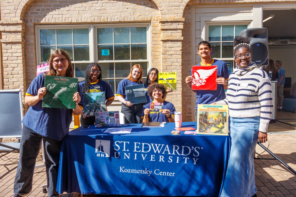 The Kozmetsky Center student interns each held a vital role in the first event of the semester, from running a DJ table and taking student song requests to engaging with atendees.