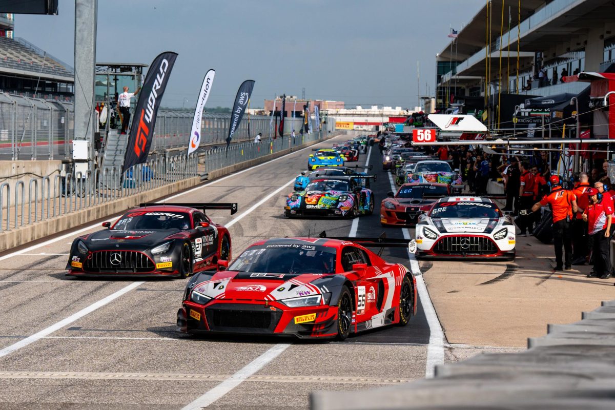 GT World Challenge introduced a unique motor racing spectacle to Austin with another adrenaline-fueled weekend at Circuit of the Americas. This time, it was about finesse, tactics and stamina. With the engines revving up and preparations taking place for the practice session, teams positioned themselves along the pit lane. This series comprises numerous GT3 vehicles from various brands globally. It highlights both superb engineering and exceptional driving ability. The paddock atmosphere resembled a top-level sports car racing environment, with chaos in the pits and intense competition on the track. With the grid forming itself against the backdrop of dark clouds, COTA demonstrated once more its reputation as a challenging and iconic venue for international motor racing events.